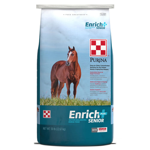 Purina® Enrich Plus® Senior Ration Balancing Horse Feed (50 lbs)