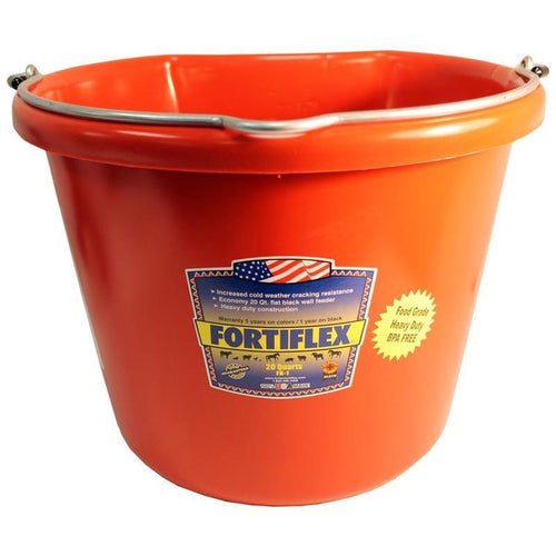 Fortiflex 20 Quart Economy Flat Back Bucket (BLACK)