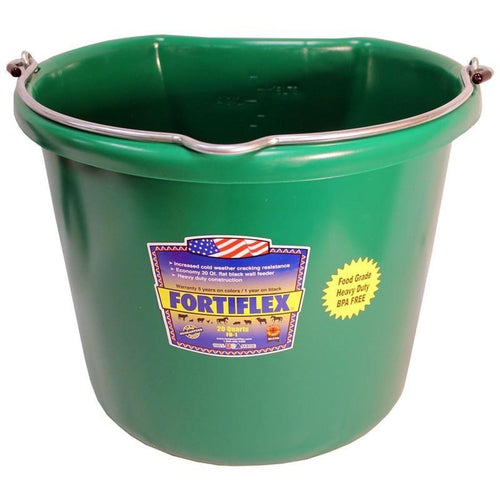 Fortiflex 20 Quart Economy Flat Back Bucket (BLACK)