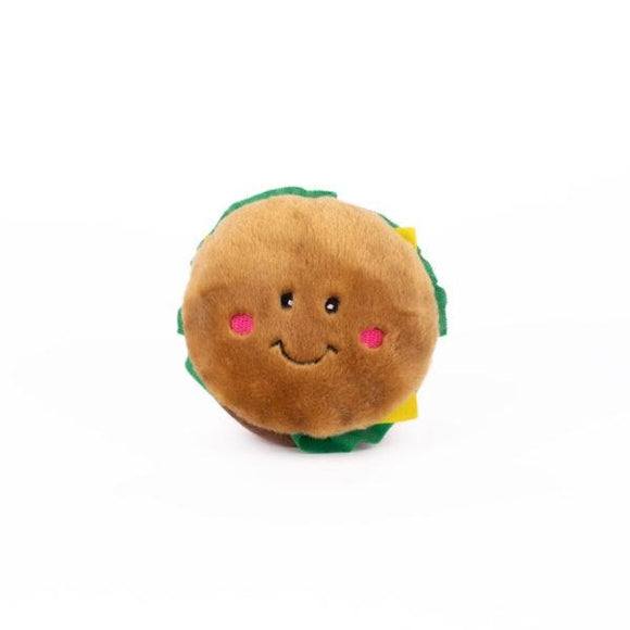 ZippyPaws NomNomz Plush Hamburger Dog Toy
