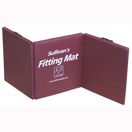 Sullivan Supply Folding Fitting Mat (Maroon) (30” x 28” when folded - 30″ x 7′ when unfolded)