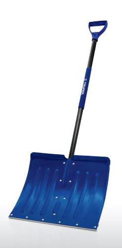 Truper 18 Aluminum Shovel with Wear Strip Steel Handle with Sleeve Poly D-Grip (18″)