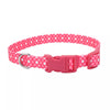 Coastal Pet Products Styles Adjustable Dog Collar Pink Dots 5/8 x 10-14