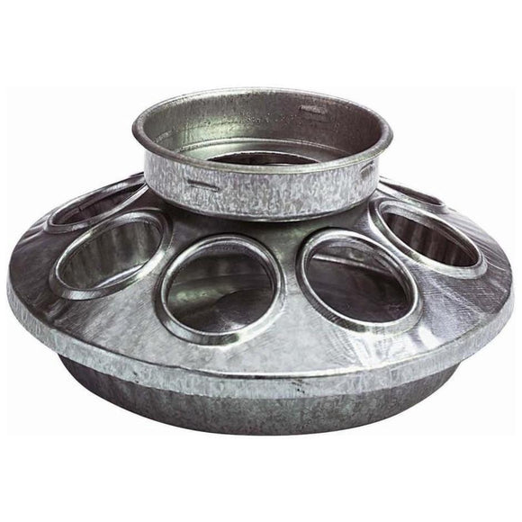 LITTLE GIANT ROUND JAR POULTRY FEEDER BASE GALV